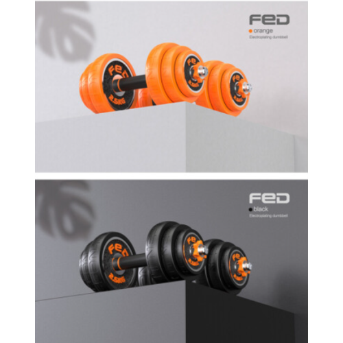 Гантель  FED 20 кг чорная FED-8007 (AN) - фото №2